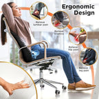 BLACK+DECKER Memory Foam Lumbar Support Pillow with Cooling Gel – High Back Lumbar Cushion for Office, Car, Wheelchair & Airplane – Ergonomic, Pain Relief, Adjustable Strap, Washable Cover,Black/Grey