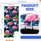 2 Pack Car Seat Towel Covers with Storage Bag 63 x 32 Inch Athletic Running Towel Seat Sweat Washable Non Slip Cover Gift for Car Outdoor Sport Activities (Flamingos)