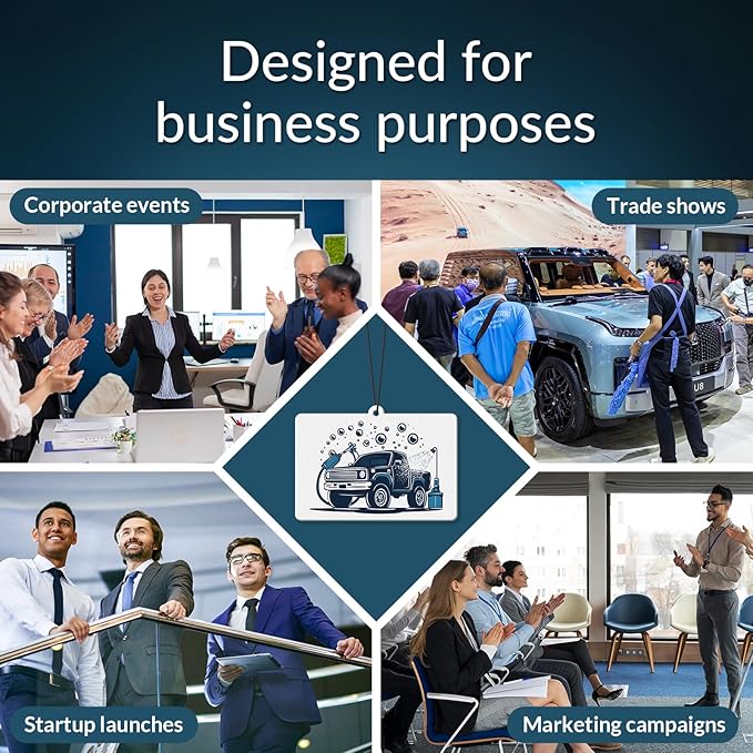10-1000 Pcs Custom Air Fresheners with Picture - Personalized Photo/Logo/QR Code/Text, Bulk Promotional Car Gifts for Business Branding Events (A4-Horizontal rectangle)