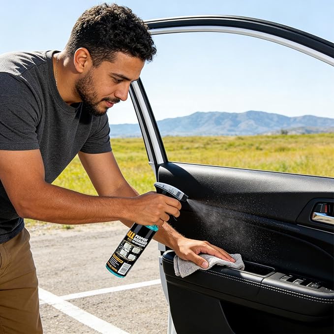 Car Interior Cleaner - Automotive Detailing Agent, Dashboard Protectant with Advanced UV Shield Protection, Upholstery Stain Remover, Vinyl Trim Restorer, Car Maintenance Spray for Deep Cleaning
