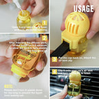 Cute Car Air Freshener 2 Pack, Lightbulb-Shaped Car Fresheners, Automotive Vent Clip, Long Lasting Scent, Essential Oils, Cute Car Accessories for Women, Lemon Scent