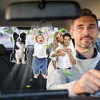 Custom Car Air Freshener with Photo - Double Sided Personalized Face Picture Hanging Ornament, Funny Scented Auto Accessories, Unique Gift for Boyfriend, Husband & Home Decor