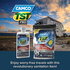 Camco TST PRO Camper/RV Toilet Treatment - Innovative Bio-Enzymatic Formula -Fastest Odor Stopper & RV Sewer Waste Breakdown - RV Black Tank Treatment - Fresh Pine Scent - Septic-Safe, 32-Oz (41771)