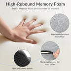 Exclusivo Mezcla Memory Foam Seat Cushion, Ergonomic Tailbone Pain Relief Cushions, Non-Slip Seat Pad for Office Chair and Car Seat, Light Grey