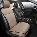 Auto Newer Luxury Breathable Car Seat Cover Fit Four Seasons, Universal Front of Car Seat Cushions, Bottom Seat Covers of Full Wrapped Edge,Universal Fit for 95% Cars,SUV,Pickup(Beige,1PCS)