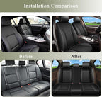Full Set Car Seat Covers for Lexus NX 300/200t 2007-2025 2026: Breathable Perforated Leather Seat Cover (Black)