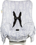 Niko Easy-Wash Children's Car Seat Cover & Liner - Cotton Jersey Gray & White Arrow Pattern - Universal FIT - Crash Tested - Waterproof SEAT Bottom - Easy to Clean - Machine Washable