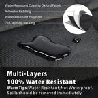 F-color SUV Cargo Liner for Dogs - Waterproof Pet Cargo Liner, Comfort Dog Cargo Cover with Bumper Flap Protector, Scratchproof Non-Slip Mat for Standard SUVs Sedans, 55 x 81 Inch, Black