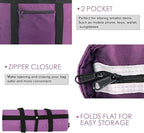 BeeGreen Cooler Bag Soft Insulated Tote for Beach Travel Grocery Shopping Lunch Portable Large Ice Coolers with Handle Hard Freezer Bags with Zippered Top Foldable Leakproof Delivery Totes Purple
