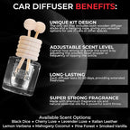 Smoked Vanilla Hanging Car Air Freshener and Essential Oil Diffusers with Vent Clips - 25-Pack Automobile Aromatherapy Diffuser Bottles - Kit Ideal for Resale, Gifts & Party Favors