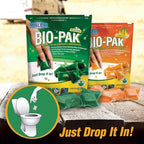 Walex Bio-Pak Black Holding Tank Deodorizer & Waste Digester Drop-Ins - Advanced Enzyme Formula for Rapid Breakdown of Waste & Paper, Removes Odors & Cleans Tank; Tropical Breeze, 10-Pack