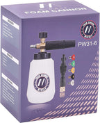 M MINGLE Foam Cannon, Compatible with Portland Husky and Ryobi Pressure Washer, with 5 Nozzle Tips, 1/4 Inch Quick Connector