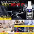 Scent Bomb Air Freshener Spray, Long-Lasting Odor Eliminator - Effective Deodorizer for Home & Car, Fresh Room Spray for Kitchen, Bathroom & Smell Neutralizer - 1 oz Pack of 4, Black Bomb Scent