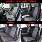 AOMSAZTO Custom Fit Seat Covers for Toyota 4runner: 7Seats 2011 2012 2013 2014 2015 2016 2017 2018 2019 2020 2021 2022 2023 2024 Leather Car Seats Cover Full Set for 4Runner 7 Seaters Black&Gray