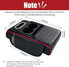 Car Middle Center Console Cover with Cup Holder for Long Driving,Car Armrest Cover for SUV,Truck-2.95in Height-Lifts Arms to Relax Muscles,Multi-Functional Storage for Trips Scratch-Resistant