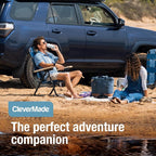 CleverMade Collapsible Insulated Cooler Bag – Leakproof Soft Cooler for Beach, Travel, Car – Bottle Opener