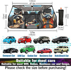 Socira Funny Raccoon Car Windshield Sunshade Umbrella Foldable Visor Umbrella Sun Shade Cover Racoon Sunshade Front Window Cover Raccoon Car Accessories Blocks Uv Rays (57" X 30")