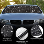 Windshield Sun Shade Foldable Car Front Window Covers for Car Accessories Sun Heat UV Rays Visor Protector Protection for Universal Cars SUV Truck(Night)