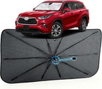Car Windshield Sun Shade for Toyota Highlander 2014-2026 –[Reflective Coated Fabric] Sunshade Umbrella for Front Window, Car Shades Sun Visor Keep Car Cool and Protects Interior, 1:1 Exact Fit