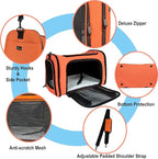 Soft Sided Carrier for Small Medium Cats Dogs,TSA Airline Approved Collapsible Travel Pet Carrier (Medium, Orange)