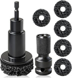 Wheel Hub Cleaning Tool Set, Wheel Stud Cleaner, Wheel Hub Resurfacing Kit, 5 Cleaning Heads, Wheel hub Cleaning for Passenger Cars and Trucks