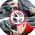 47Pcs Car Wash Cleaning Kit with High Power Handheld Vacuum Windshield Cleaning Tool with Side Mirror Squeegee Bucket Detailing Brushes Tire Brush Towels Complete Detailing Set for Car