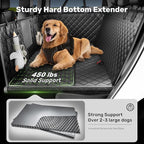 Zanch 2025 Upgraded Dog Car Seat Cover, 450 lbs Heavy Duty Hard Bottom, Waterproof & Anti-Scratch Back Seat Protector, Nonslip Pet Hammock Extender for Mid SUVs, Trucks, Standard-Black