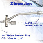 Tool Daily Pressure Washer Foam Cannon with Dual Connector Accessory, Double Tip Attachment for Soap Cannon, 5 Power Washer Nozzle Tips, 1/4” Quick Connect