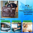 ERGO21 Travel Seat Cushion with LiquiCell Technology – Thin Orthopedic Butt Pillow for Sciatica, Tailbone, Coccyx & Back Pain – Seat Pad for Car Driving, Truck, Wheelchair, Airplane, Office, Home Use