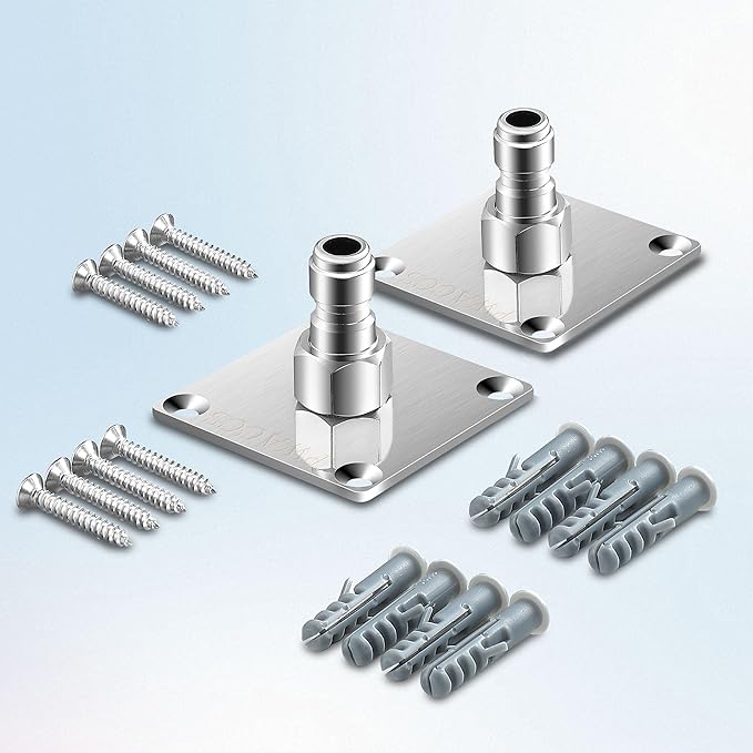 PWACCS Pressure Washer Gun Holder, Stainless Steel 1/4" Quick Connect Wall Mount Power Washer Gun Holder, Pressure Washer Accessories Wall Storage Rack, 2 Pack