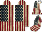 Car Seat Towel Cover After Gym, Car Seat Cover Towel – Sweatproof, Washable, Non-Slip Cover for Cars, SUVs (2 Pack, Patriotic)