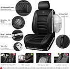 CAR PASS Comfortable 3D Foam Mesh Leather Car Seat Covers Full Sets, Air Cool Mesh Breathable Seat Covers for Car, Universal 5 Seats Fit for SUV Truck Sedan Automotive, Airbag Compatible,Black Gray