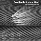 CAR PASS 3D Foam Leather Car Seat Covers Two Front Seats only, Air Mesh Thick Seat Covers, All Weather Car Seat Cover Comfort & Protection for Truck,SUV,Sedan,Van, Airbag Compatible (Charcoal Gray)