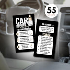 Car Diffuser Instruction Cards | Physical Printed 2" x 3.5" inches Business Card Size | Car Diffuser Supplies | White with Black Design (black)