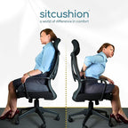 Ergonomic Seat Cushion for Sciatica & Tailbone Pain Relief – Extra Large Memory Foam Office Chair Cushion for Long Sitting, Orthopedic Coccyx Cushion for Desk Chair, Car & Wheelchair(Black)