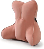 Lumbar Support Pillow (Pat. Pend) for Office Chair, Couch, Recliner & Car Seat, Ergonomic Back Support Cushion for Lower Back Pain Relief, Washable Lumbar Pillow, Blush Pink