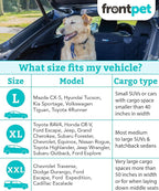 Frontpet Cargo Cover for Dogs, Water Resistant Pet Cargo Liner Dog Seat Cover Mat for SUVs Sedans Vans with Bumper Flap Protector, Non-Slip, Backseat Cover, Trunk Liner Universal Fit (Large/Black)