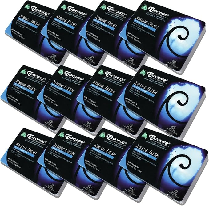 Auto Dynasty TreeFrog Xtreme Fresh Under-The-Car Natural Air Freshener - Black Squash Scented (Pack of 12)