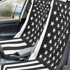 2 Pack Car Seat Towel Covers with Storage Bag 63 x 32 Inch Athletic Running Towel Seat Sweat Washable Non Slip Cover Gift for Car Outdoor Sport Activities (Black White American Flag)