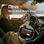 4 Packs Citrus Scented Natural Wood Vent Clips,【Brighten Cabin Mood】 Odor Refresh Car Scents Air Freshener Refills, Long Lasting Fragrance Diffuser, SUV Essentials Gift for Women