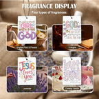 Pastel Christian Car Air Freshener 4 Pcs, Inspirational Religious Faith Based Bible Verse Hanging Air Freshener for Cars Closet Drawer Books, Christian Car Accessories for Women Girls