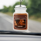 Yankee Candle Car Jar Ultimate, Leather, 0.96 OZ