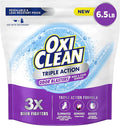 OxiClean Triple Action Odor Blasters Odor and Stain Remover Powder, Use with Detergent, Eliminates Tough Odors and Removes Stains, Color Safe and Chlorine Free, 6.5 lbs