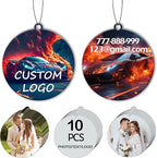 10-1000 Pcs Custom Air Fresheners with Picture - Double Sided Personalized Car Air Freshener with Photo & Logo, Hanging Auto Accessories & Custom Gifts for Branding Business Events (Rount)