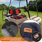 EZGO Golf Cart Front Seat Covers, Golf Cart Seat Cover Fit for EZGO TXT OEM Ordinary Seat Cushion, Washable Breathable Air Polyester Mesh Cloth, Cool in Summer and Warm in Winter