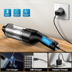 Handheld Vacuum Cordless, Car Vacuum with 16000Pa Powerful Suction, Lightweight at 1.3 lbs, Type-C Charge, Multiple Accessories, Rechargeable Vacuum Cleaners for Home Office Car Pet