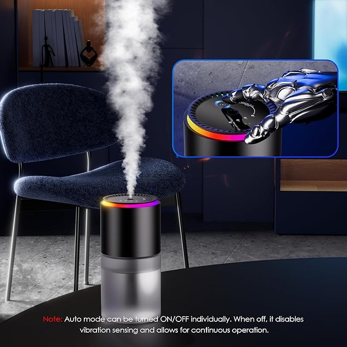 Car Air Freshener, Smart Car Air Freshener,car Diffuser with 150 ML (5oz) Capacity Multi-fragrance,RGB Music Syncing Light, Auto On/Off (Cologne)