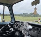 Arotags Wooden Car Air Freshener - Long Lasting Beach Bum Scent Diffuses for 365+ Days - Includes Pineapple Hanging Mirror Diffuser and Fragrance Oil - 100% American Made