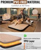 KingCamp FLEXIREST 8.0 Inflatable Sleeping Pad for Camping, High-Support Drop Stitch Camping Mattress with 1100lbs Capacity, PVC-Free Camping Mat for Tent Car Glamping Outdoor Travel, 79 * 40 * 3.15