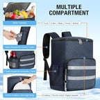 Backpack Cooler - 54 Cans Insulated Leak Proof Cooler Backpack for Men & Women, Cooler Bag Portable Picnic Camping Beach Hiking BBQ Lunch Backpack for Men and Women -Blue